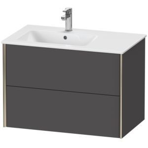 XViu Duravit vasque XV41580B149 81x48x56cm, 2 tiroirs, vasque à gauche, champagne mat, graphite mat