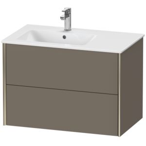 Duravit XViu vanity unit XV41580B190 81x48x56cm, 2 drawers, basin on the left, champagne matt, flannel gray silk matt