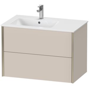 Duravit XViu Waschtisch-Unterschrank XV41580B191 81x48x56cm, 2 Schubkästen, Becken links, champagner matt, taupe matt