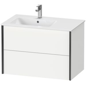 Duravit XViu vanity unit XV41580B218 81x48x56cm, 2 drawers, basin on the left, matt black, matt white