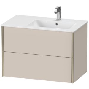 Duravit XViu Waschtisch-Unterschrank XV41590B191 81x48x56cm, 2 Schubkästen, Becken rechts, champagner matt, taupe matt