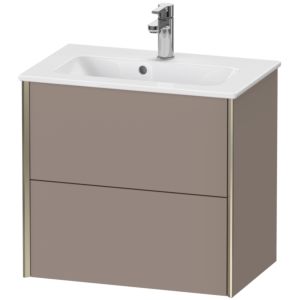 Duravit XViu vanity unit XV41780B143 61 x 56 x 39 cm, basalt matt, 2 drawers, wall-hung, champagne matt