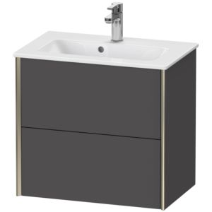 Duravit XViu vanity unit XV41780B149 61 x 56 x 39 cm, matt graphite, 2 drawers, wall-hung, matt champagne