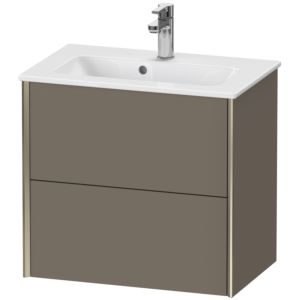 Duravit XViu vanity unit XV41780B190 61 x 56 x 39 cm, flannel gray silk matt, 2 drawers, wall-hung, champagne matt