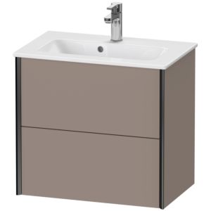 XViu Duravit vasque XV41780B243 61 x 56 x 39 cm, basalte mat, 2 tiroirs, suspendu, noir mat