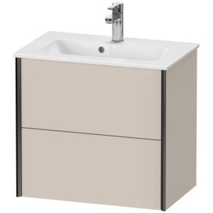 Duravit XViu vanity unit XV41780B291 61 x 56 x 39 cm, matt taupe, 2 drawers, wall-hung, matt black