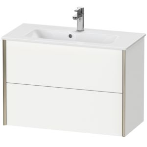 Duravit XViu vanity unit XV41790B118 81 x 56 x 39 cm, matt white, 2 drawers, wall-hung, matt champagne