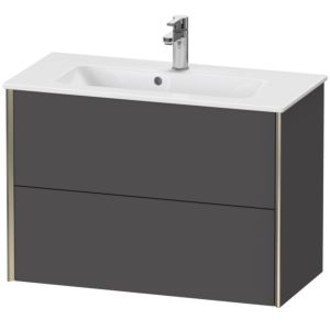 Duravit XViu vanity unit XV41790B149 81 x 56 x 39 cm, graphite matt, 2 drawers, wall-hung, champagne matt