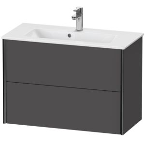 Duravit XViu Waschtisch-Unterschrank XV41790B249 81 x 56 x 39 cm, graphit matt, 2 Schubkästen, wandhängend, schwarz matt