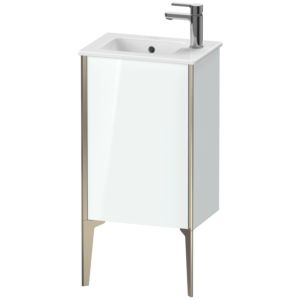 XViu Duravit vasque XV4480LB185 41x29x59,4cm, debout, champagne mat, blanc gauche, match1 brillant