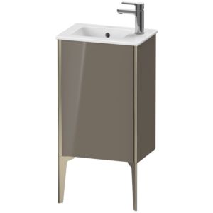 Duravit XViu Waschtisch-Unterschrank XV4480LB189 41x29x59,4cm, stehend, champagner matt, Anschlag links, flannel grey hochglanz