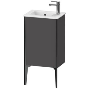 Duravit XViu vanity unit XV4480LB249 41x29x59.4cm, standing, matt black, hinged left, matt graphite