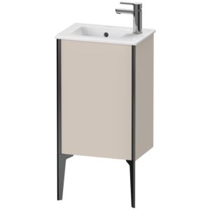 Duravit XViu vanity unit XV4480LB291 41x29x59.4cm, standing, matt black, hinged left, matt taupe