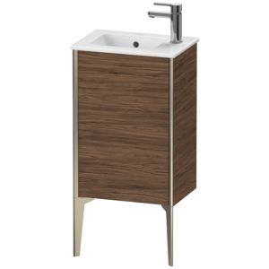 Duravit XViu vanity unit XV4480RB121 41x29x59.4cm, standing, matt champagne, stop on the right, dark walnut