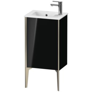 XViu Duravit vasque XV4480RB140 41x29x59,4cm, debout, champagne mat, butée à droite, noir brillant