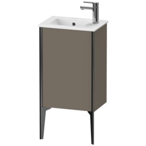 Duravit XViu vanity unit XV4480RB290 41x29x59.4cm, standing, black matt, stop on the right, flannel gray silk matt