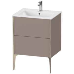 Duravit XViu Waschtisch-Unterschrank XV44810B143 61 x 59,4 x 48 cm, basalt matt, 2 Auszüge, stehend, champagner matt