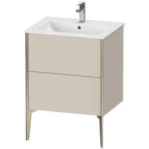 Duravit XViu vanity unit XV44810B191 61 x 59.4 x 48 cm, matt taupe, 2 pull-outs, standing, matt champagne