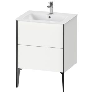 XViu Duravit vasque XV44810B218 61 x 59,4 x 48 cm, blanc , debout, noir mat