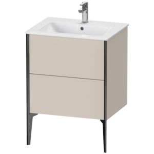 Duravit XViu vanity unit XV44810B291 61 x 59.4 x 48 cm, matt taupe, 2 pull-outs, standing, matt black
