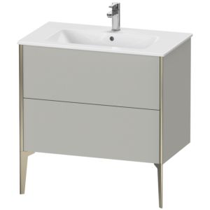 Duravit XViu vanity unit XV44820B107 81 x 59.4 x 48 cm, concrete gray matt, 2 pull-outs, standing, champagne matt