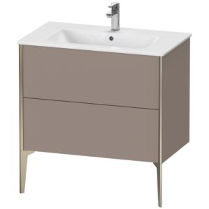 Duravit XViu vanity unit XV44820B143 81 x 59.4 x 48 cm, basalt matt, 2 pull-outs, standing, champagne matt