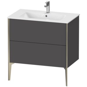 Duravit XViu vanity unit XV44820B149 81 x 59.4 x 48 cm, matt graphite, 2 pull-outs, standing, matt champagne