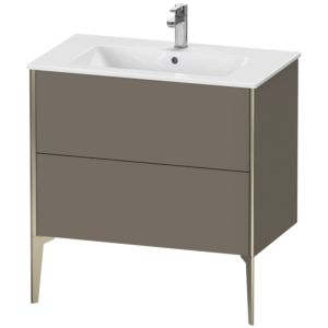 Duravit XViu Waschtisch-Unterschrank XV44820B190 81 x 59,4 x 48 cm, flannel grey seidenmatt, 2 Auszüge, stehend, champagner matt