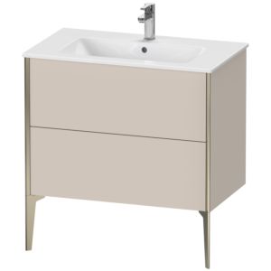XViu Duravit vasque XV44820B191 81 x 59,4 x 48 cm, taupe mat, 2 coulissants, debout, champagne mat