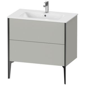 XViu Duravit vasque XV44820B207 81 x 59,4 x 48 cm, gris béton mat, 2 coulissants, debout, noir mat