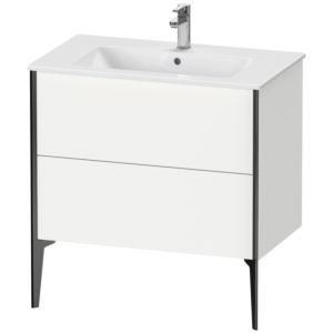 XViu Duravit vasque XV44820B218 81 x 59,4 x 48 cm, blanc , debout, noir mat