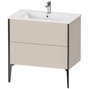 Duravit XViu vanity unit XV44820B291 81 x 59.4 x 48 cm, matt taupe, 2 pull-outs, standing, matt black