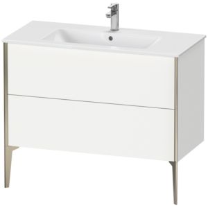 Duravit XViu Waschtisch-Unterschrank XV44830B118 101 x 59,4 x 48 cm, weiß matt, 2 Auszüge, stehend, champagner matt