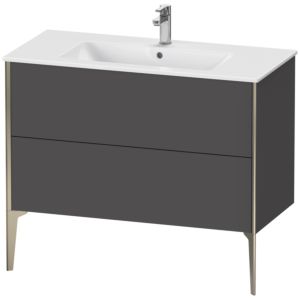 Duravit XViu vanity unit XV44830B149 101 x 59.4 x 48 cm, matt graphite, 2 pull-outs, standing, matt champagne