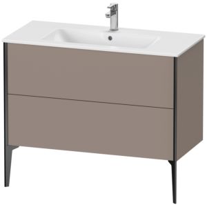 XViu Duravit vasque XV44830B243 101 x 59,4 x 48 cm, basalte mat, 2 coulissants, debout, noir mat