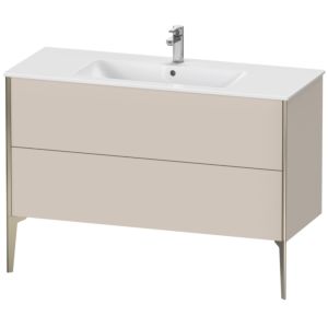 Duravit XViu vanity unit XV44840B191 121 x 59.4 x 48 cm, matt taupe, 2 pull-outs, standing, matt champagne