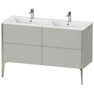 XViu Duravit vasque XV44850B107 128x48x59,4cm, 4 coulissants, debout, champagne mat, gris béton mat