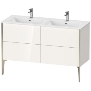 Duravit XViu Waschtisch-Unterschrank XV44850B122 128x48x59,4cm, 4 Auszüge, stehend, champagner matt, weiß hochglanz