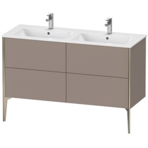 Duravit XViu Waschtisch-Unterschrank XV44850B143 128x48x59,4cm, 4 Auszüge, stehend, champagner matt, basalt matt