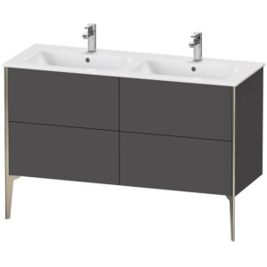 Duravit XViu Waschtisch-Unterschrank XV44850B149 128x48x59,4cm, 4 Auszüge, stehend, champagner matt, graphit matt
