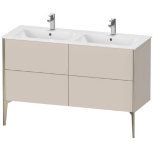 XViu Duravit vasque XV44850B191 128x48x59,4cm, 4 coulissants, debout, champagne mat, taupe mat