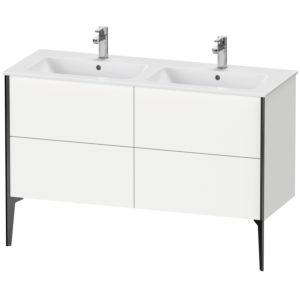 Duravit XViu vanity unit XV44850B218 128x48x59.4cm, 4 pull-outs, standing, black matt, white matt