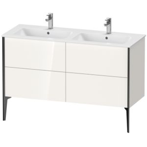 Duravit XViu vanity unit XV44850B222 128x48x59.4cm, 4 pull-outs, standing, black matt, white high gloss