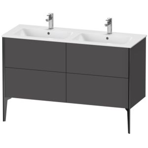 Duravit XViu vanity unit XV44850B249 128x48x59.4cm, 4 pull-outs, standing, matt black, matt graphite