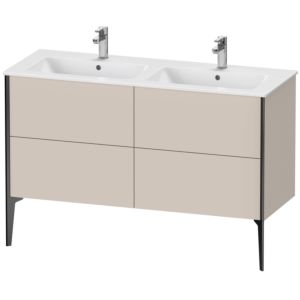 Duravit XViu vanity unit XV44850B291 128x48x59.4cm, 4 pull-outs, standing, matt black, matt taupe