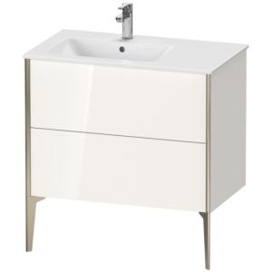 Duravit XViu vanity unit XV44860B122 81x48x59.4cm, 2 pull-outs, basin on the left, matt champagne, high-gloss white