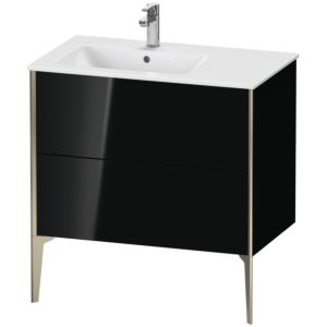 Duravit XViu vanity unit XV44860B140 81x48x59.4cm, 2 pull-outs, basin on the left, matt champagne, high-gloss black