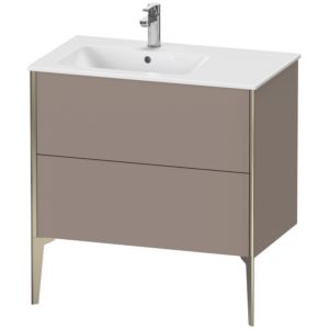 Duravit XViu vanity unit XV44860B143 81x48x59.4cm, 2 pull-outs, basin on the left, matt champagne, matt basalt