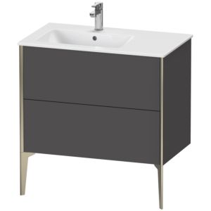 Duravit XViu vanity unit XV44860B149 81x48x59.4cm, 2 pull-outs, basin on the left, matt champagne, matt graphite