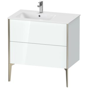 Duravit XViu vanity unit XV44860B185 81x48x59.4cm, 2 pull-outs, basin on the left, matt champagne, high-gloss white